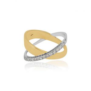 The Ellette Two Tone Diamond Ring