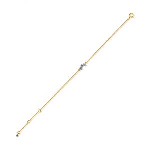 Three Diamond Star Chain Bracelet