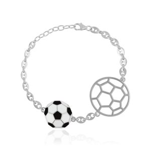 925 Sterling Silver Football Bracelets With Chain