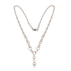 Two Tone Diamond Necklace