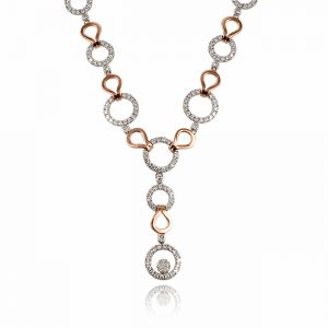 Two Tone Diamond Necklace