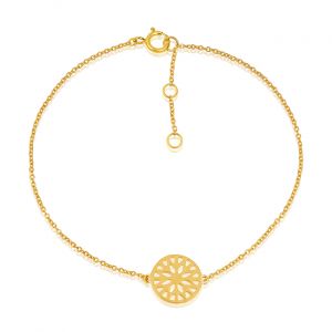 Round Gold Chain Bracelet