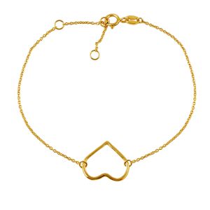 Twisted Golden Heart Bracelet