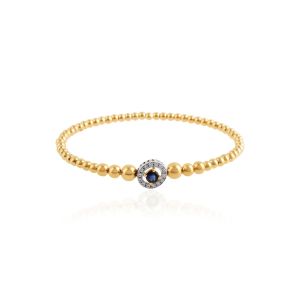 Bublina Bangle Gold With Diamond, Blue Sapphire