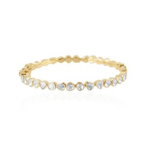 14Kt Yellow Gold with Diamond Polki Bracelets