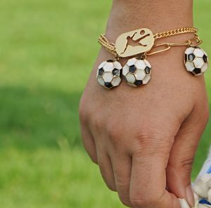  Soccer Football Bracelet Soccer Team Gift for Soccer Player Lover Soccer Adjustable Chain Bracelet Jewelry Inspirational Gift