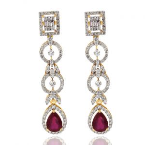 Sophisticated Diamond & Gem stone Earring