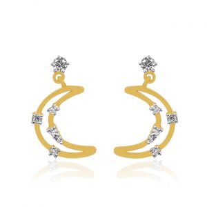 Moon Diamond Earring