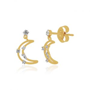 Moon Diamond Earring