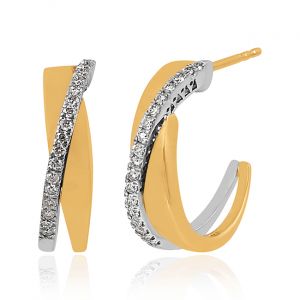 The Palani Two Tone Diamond Earring