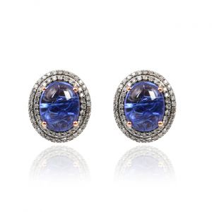 Dainty Diamond & Gem Stone Earring