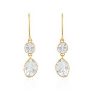 Winsome Diamond With Earring Polki Danglers