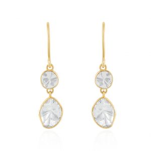 Winsome Diamond With Earring Polki Danglers