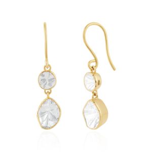 Winsome Diamond With Earring Polki Danglers