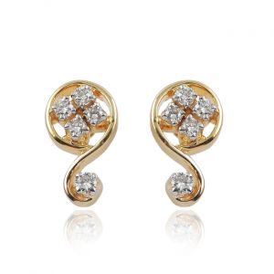 Serialated Diamond Earring