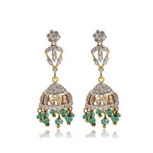 Savory Diamond & Gem Stone Jhumki