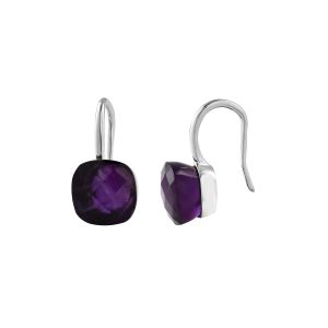 925 Sterling Silver Dangle With Amethyst