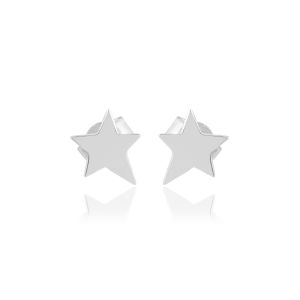 925 Sterling Silver Star Stud