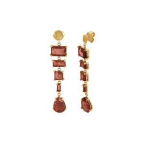 925 Sterling Silver Dangle With Doublet Pink Tourmaline Quartz