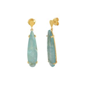 925 Sterling Silver Dainty Aquamarine Dangle Earring