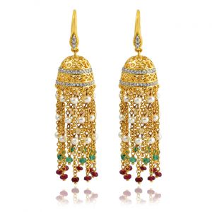 Scintillate Diamond & Gem Stone Jhumki