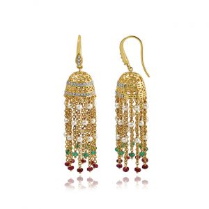 Scintillate Diamond & Gem Stone Jhumki
