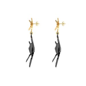 925 Sterling Silver Two Tone Dangle
