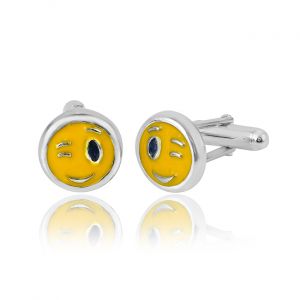 Winking Face Emoij Cufflinks