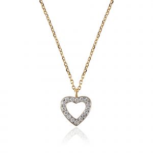 18kt Gold Natural Diamonds Multi Heart Necklace