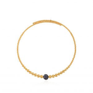 18kt Yellow Gold Natural Diamonds Bublina Necklace
