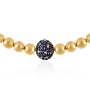 18kt Yellow Gold Natural Diamonds Bublina Necklace