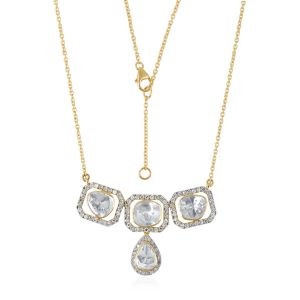 18Kt Yellow Gold Diamond Polki Necklace