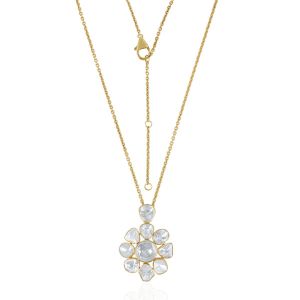 Polki Pendant Necklace Yellow Gold with Diamond 