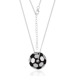 925 Sterling Silver Jewelry New Design Football Sport Pendant Charm Necklace