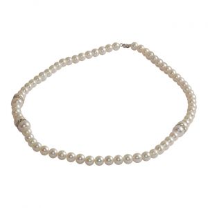 Pearl & Diamond Necklace