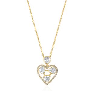 18kt Gold Natural Diamond Polki Heart Pendants