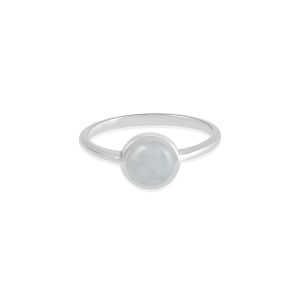 925 Sterling Silver Ring With Natural Rainbow Moonstone