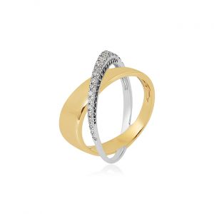 The Ellette Two Tone Diamond Ring