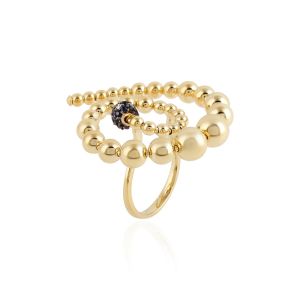 Bublina Ring Classic Diamond & Blue Sapphire					