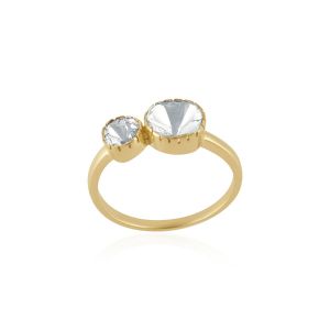 Patience 18Kt Yellow Gold &  Natural Diamonds & Polki Ring