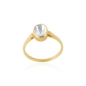 Diamond Polki Ring with 18Kt Yellow Gold