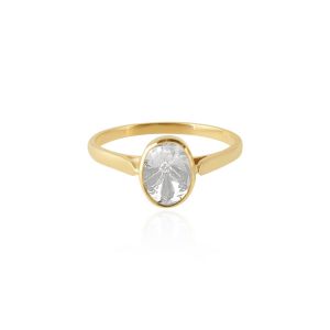 Diamond Polki Ring with 18Kt Yellow Gold