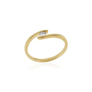 Sparkling Single Diamond Ring