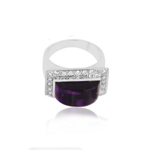 Dainty Diamond And Gem Ring
