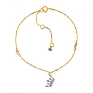 Queen Crown Diamond Chain Bracelet