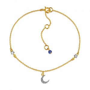 Half Moon Diamond Chain Bracelet