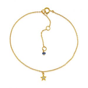 Slender Star Diamond Chain Bracelet