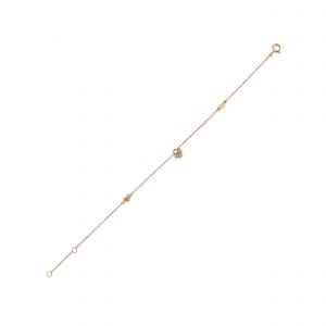 18kt Gold Heart Chain Bracelet With Natural Diamonds