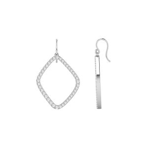 925 Sterling Silver Dangle With Round Diamond