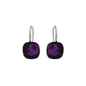 925 Sterling Silver Stud With Amethyst